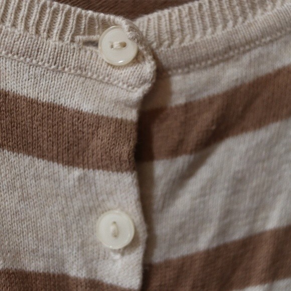 Old Navy Striped Cropped Cardigan Preppy Sweater XL Cozy Casual Top - Picture 7 of 13